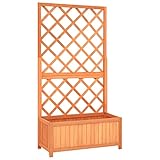 vidaXL Tannenholz Massiv Garten Spalier mit Blumenkasten Gartenspalier Rankgitter Rankhilfe...