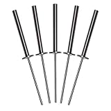 Hussala Amalfi Fackelhalterung für Wachsfackeln im Garten, Edelstahl, 5 Stück