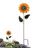 Sonnenblumenheringe – rotierende Eisen-Windmühle, Sonnenblumen-Dekoration für Rasen | Dekorative...