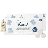 Kuno Maschinenreiniger – 48 Tabs Jahresvorrat – Waschmaschinenreiniger - Spülmaschinenreiniger...