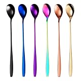 GRÄWE Latte Macchiato Löffel Set, Gold, 6-teilig, 22 cm, Lange Cocktaillöffel, Dessertlöffel,...