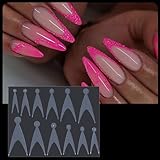 1 Blatt Doppelseitiger French Nagelform Aufkleber French Line Verlängerungsform Anleitung Für...