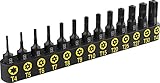 LEXIVON Torx Bit set 13-teiliges T4, T5, T6, T7, T8, T9, T10, T15, T20, T25, T27, T30, T40, Tamper...