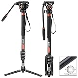Einbeinstativ, Cayer FP34DV 71 Zoll Professionelles Einbeinstativ Stativ Aluminium Einbeinstativ mit...