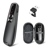 [2 in 1 USB C] Presenter Mit Tasche, kabelloser Präsentationsfernbedienung, Pointer für...