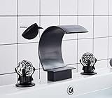 SANTPOT Gold Becken Faucet Badezimmer Wasserfall Waschbecken Faucet Widespread Heißer Kaltes Wasser...