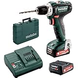 Metabo Akku-Bohrschrauber PowerMaxx BS 12 (601036500) 12V 2x Li-Ion; Ladegerät SC 30; metaBOX 118,...