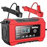 EAFCar 6A Autobatterie Ladegerät,12V Blei-Säure-Batterien Smart vollautomatische KFZ...