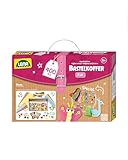 Lena 42714 Bastelkoffer Teile, Material zum Basteln mit Buntem Papier, Moosgummi, Pfeifenreiniger,...