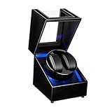 Mcbazel Uhrendreher 2 Uhren Automatik, Watch Winder Box mit LED-Licht 5 Modi Automatisch Drehbares...