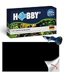 HOBBY Aquaristik Black/Deep Blue I 60 cm x 30 cm I Fotorückwand für Aquarien I selbstklebende...