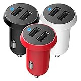 Zigarettenanzünder Auto USB Ladegerät,3 Pack Mini USB KFZ Ladegerät 2 Port 5V 3.1A Auto Adapter...