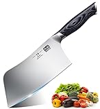 SHAN ZU Kochmesser, 18cm Scharfes Küchemesser Hackmesser Profi Japanische High Carbon Edelstahl...