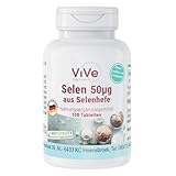 Selen 50µg - 100 Tabletten aus Selenhefe für 100 Tage, vegan, nur 1 Tablette täglich, organisches...