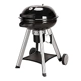 TAINO NEO Holzkohle-Kugelgrill mit klappbarem Deckel Kettle-Grill Ø 57 cm Thermometer Schwarz