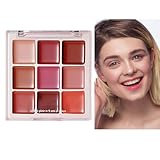 Lippenstiftpalette, 9 Schattierungen von, für Damen | Mattes Finish, wasserdicht,...