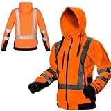 NEO TOOLS Herren Sicherheitsjacke mit reflektierenden Streifen, Warnschutzjacke mit Kapuze,...