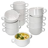 MamboCat 12er Set Stiva Suppenschale 250 ml I Weiß I Für 12 Personen I Suppentasse, Suppenterrine,...