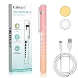 RISEMART Pupillenleuchte Diagnostikleuchte mit Pupillenmessgerät und Lineal,Warmes/Kühles Weiß,...