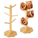 VAVPUP 2 Stück Brezelständer,Brezelhalter aus Holz in Baumform,Stabil Tassenhalter,6-armig,Höhe...