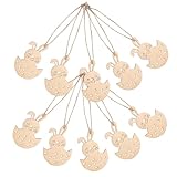 BESPORTBLE 10 Stück Holzhasen Ausstechformen Unfertige Holzfiguren Basteln Diy Ostern Dekorationen...