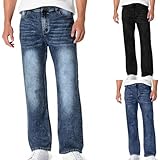 Baggy Jeans Herren Jeanshose Stretch Jeans Hosen für Herren Tramper Straight Jeanshose Loose Fit...