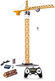 Carson 500907301 1:20 Tower Crane 2.4G 100% RTR, Ferngesteuerter Kran, Baufahrzeug mit Funktionen,...