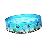 HONMEET Outdoor Planschbecken Rund aus Robustem PVC Farbenfrohes Schwimmbecken für Mädchen...