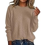 Glitzer Pullover Damen Elegant Festliche Strickpullover Silvester Outfit Langarm Rundhals Pailletten...