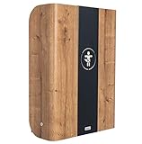timkid Hochklappbarer Wandwickeltisch aus Eiche-Holz mit Mittelteil aus Metall in Farbvarianten,...