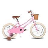 JOYSTAR 18 Zoll Kinderfahrrad für Kleinkinder 6-9 Jahre Mädchen, Mädchenfahrrad mit Stützrädern...