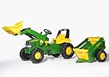 Rolly Toys Set Traktor Junior John Deere (Landwirtschaftstraktor für Kinder, Traktor für 3 bis...