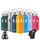 Super Sparrow Trinkflasche Edelstahl - 500ml - Auslaufsicher Thermoskanne, BPA-Frei Wasserflasche -...