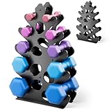 Hantelständer (Hanteln nicht im Lieferumfang enthalten) mit weichem Gummischutz, ergonomischem...