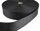 Gurtband TN50-03 schwarz 50mm breit - 25 Meter Länge / 5 cm Breite
