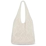 Etercycle Strandtasche Damen Häkeltasche für den Sommer, Umhängetasche Netz-Stricktasche für...