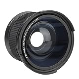 52 Mm 0,35 X Fisheye Weitwinkelobjektiv für SLR DSLR Kameras, Wasserdichtes Universal Fisheye Ultra...