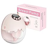 Wagxoey Milchpumpe Elektrisch, Elektrische Milchpumpe Handsfree 4 Modi 12 Stufen mit 17/19/21 mm...