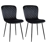 AINPECCA Esszimmerstühle 2er Set Essstühle Samt Gepolsterte Küchenstühle mit Rückenlehne,...