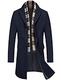 COOFANDY Herren Mantel Lange Business Wintermantel Kurzmantel Wollmantel Trenchcoat Lässige...