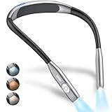 Gritin Leselampe Hals, Stufenlos Dimmar Leselampe Bett mit 3 Farbtemperaturen, Wiederaufladbare...