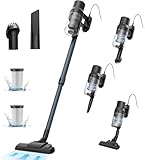 SINCHEREU Kabelgebundener Staubsauger mit 21Kpa, 600W Stielstaubsauger mit Kabel 5M, 6 in 1 Handlich...