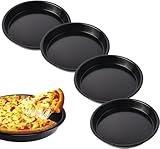 Pizzablech 4er-Set, ø 18cm Pizzablech 4er-Set, Rund Pizzaform, Schwarz Rund Backblech,...