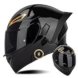 Bluetooth Motorradhelm ECE-geprüfter Klapphelm Modulare Helm Erwachsene Damen und Herren mit...