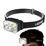 Renchey Kopflampe für die Stirn - Bewegungssensor Leuchtstarke Kopflampe | 9 Modi Helligkeit...