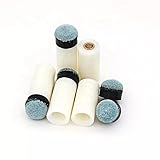 BILMAG 5 STK. Ferrule mit Schraubleder Queuespitze 13mm, 3/16' Pool Billard Leder