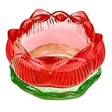 HOLIDYOYO Buddhistische Schale Lotus Offering Plate Tischplatte Lotusblume Figur Kunst Glasschale...