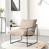 Fantasylab Sessel Wohnzimmer Einzelsofa für Schlafzimmer Modernes Design Metallrahmen Sessel mit...