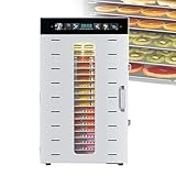 CRBUDY Dörrgeräte für Lebensmittel - 16/20 Schichten, Elektrischer Dörrautomat mit Touchpanel,...