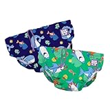 Bambino Mio Wiederverwendbare Schwimmwindel 2er-Packung, Spritz & Flosse, 2-3 Jahre,...